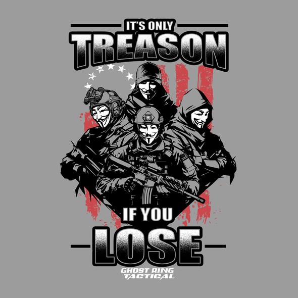 T-shirt with the title 'Ghost ring tactical-Original Rebel Brand tshirt'