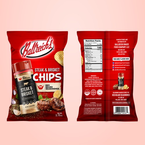 RED BEARD SEASONINGS - CHIPS PACKAGING DESIGN