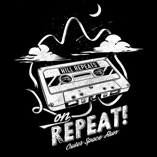 Hill Repeats shirt concept for Outer Space Run