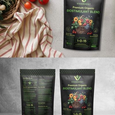 Organic Fertilizer Stand-Up Pouch design