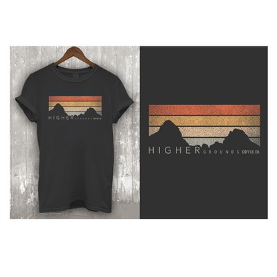 Artwork to put on T-shirts for Higher Grounds Coffee Company
