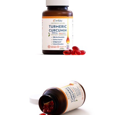 Design refresh for a turmeric supplement label/box