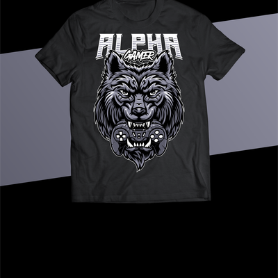 Wolf Bite Gamepad T-shirt Design